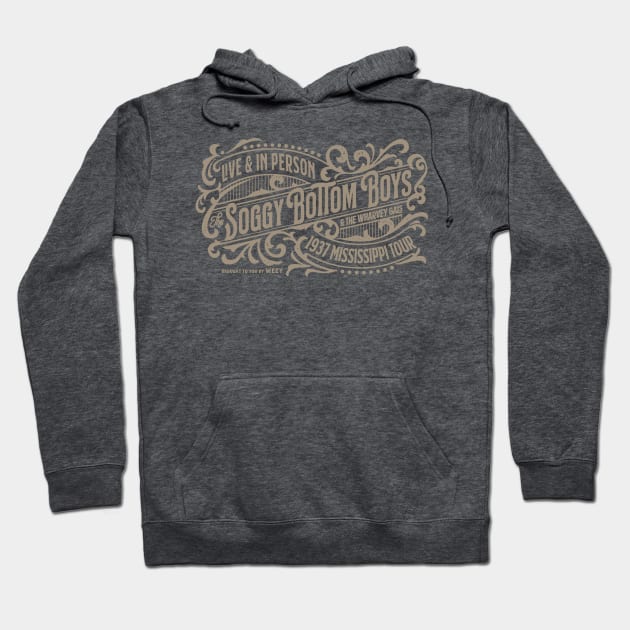 The Soggy Bottom Boys Live (Tan) Hoodie by Pufahl